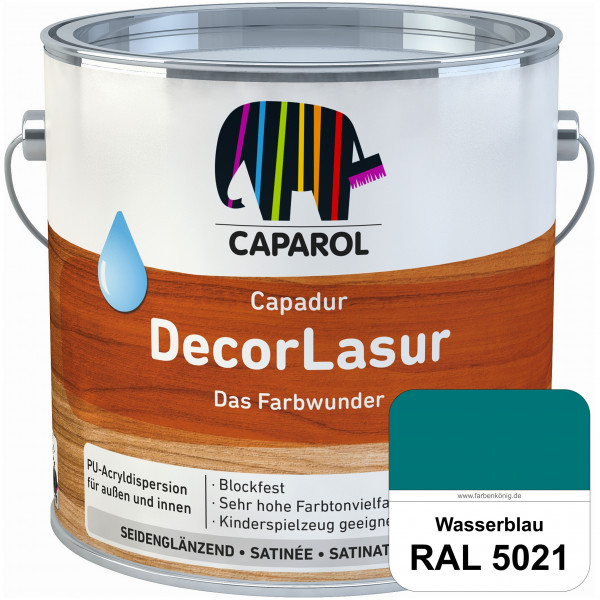 Capadur DecorLasur (RAL 5021 Wasserblau) Gestaltung & Schutz von maßhaltigen Holzbauteilen wie Fenst