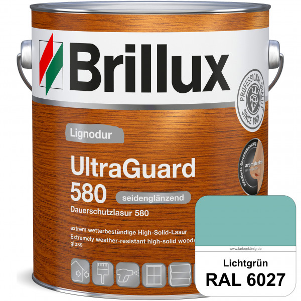 Lignodur UltraGuard 580 (Dauerschutzlasur 580) RAL 6027 Lichtgrün