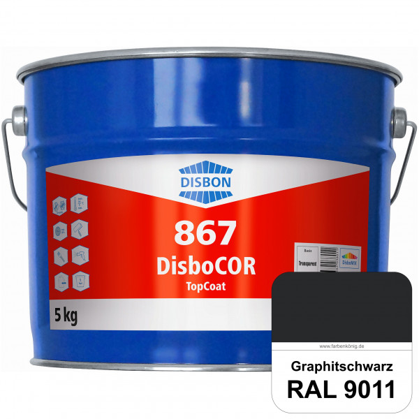 DisboCOR 867 TopCoat (RAL 9011 Graphitschwarz) Anwendungsfreundliche Korrosionsschutz-Deckbeschichtu