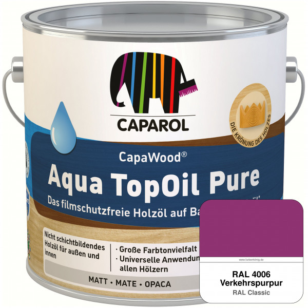 CapaWood® AquaTopOil Pure (RAL 4006 Verkehrspurpur) - ersetzt CapaGreen Holz-Öl Aqua