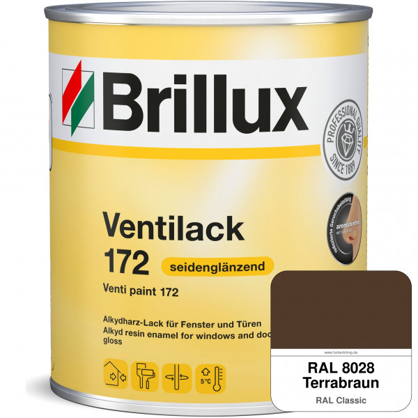 Ventilack Seidenglanz 172 (RAL 8028 Terrabraun)