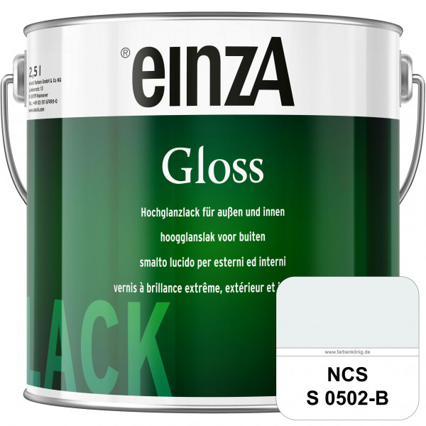 einzA Gloss (NCS S 0502-B) Hochwertiger Alkydharzlack in Premium-Qualität, hochglänzend.