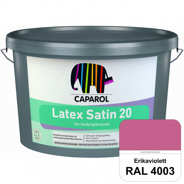 Latex Satin 20 (RAL 4003 Erikaviolett) strapazierfähige seidenglänzende Latexfarbe (Innen)