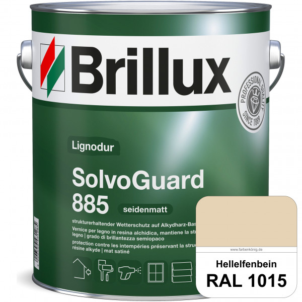 SolvoGuard 885 (RAL 1015 Hellelfenbein) deckende oder lasierende seidenmatte Alkydharz-Holzfarbe für