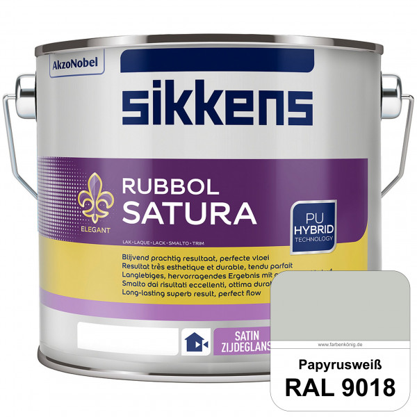 Rubbol Satura (RAL 9018 Papyrusweiß) seidenglänzender Lack (lösemittelhaltig) innen & außen