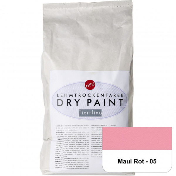 DRY-PAINT Lehmtrockenfarbe - Maui Rot - 05