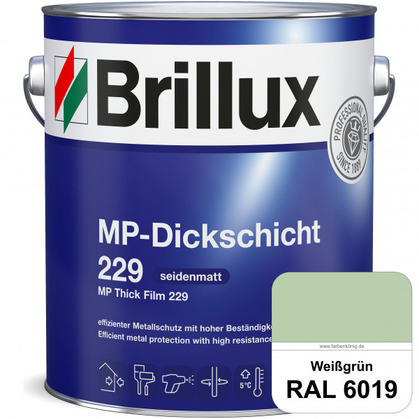 MP-Dickschicht 229 (RAL 6019 Weißgrün) Korrosionsschutz für grundierten Eisen- & Stahl sowie für Zin