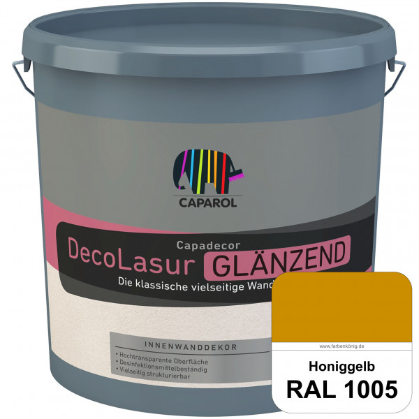 Capadecor DecoLasur Glänzend (RAL 1005 Honiggelb) Glänzende Lasurfarbe auf Dispersionsbasis (innen)