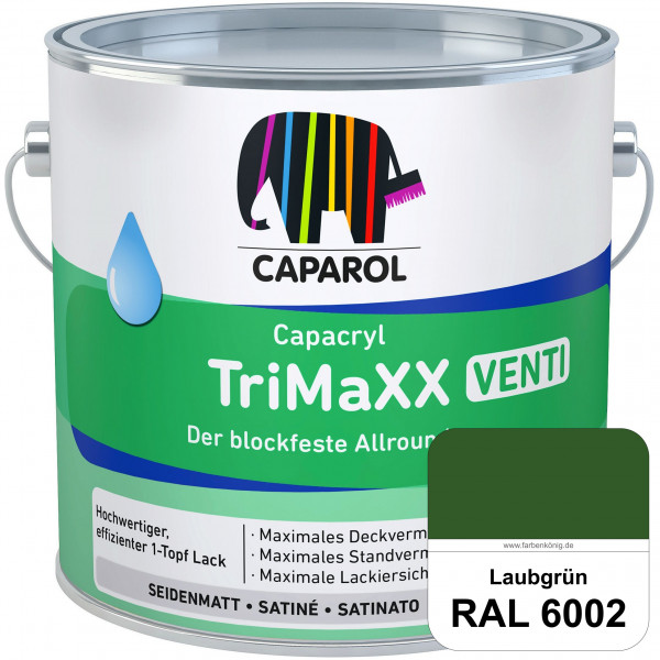 Capacryl TriMaXX Venti (RAL 6002 Laubgrün) Der blockfeste Allrounder für Fenster & Türen