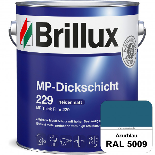 MP-Dickschicht 229 (RAL 5009 Azurblau) Korrosionsschutz für grundierten Eisen- & Stahl sowie für Zin