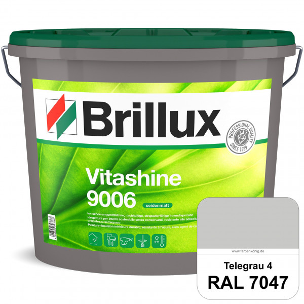 Vitashine 9006 (RAL 7047 Telegrau 4) hochwertige konservierungsmittelfreie und seidenmatte Innendisp