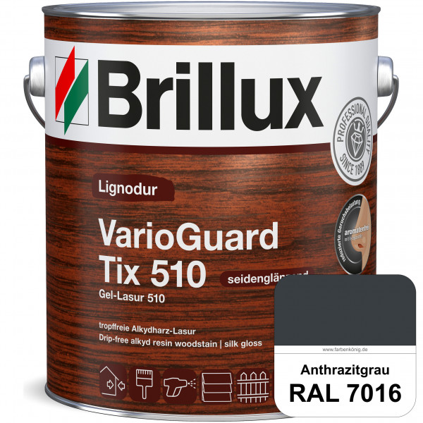 Lignodur VarioGuard Tix 510 (Gel-Lasur 510) RAL 7016 Anthrazitgrau