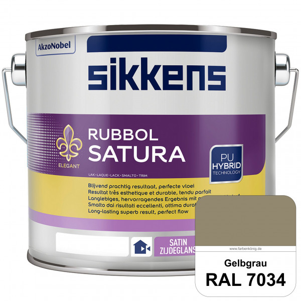 Rubbol Satura (RAL 7034 Gelbgrau) seidenglänzender Lack (lösemittelhaltig) innen & außen