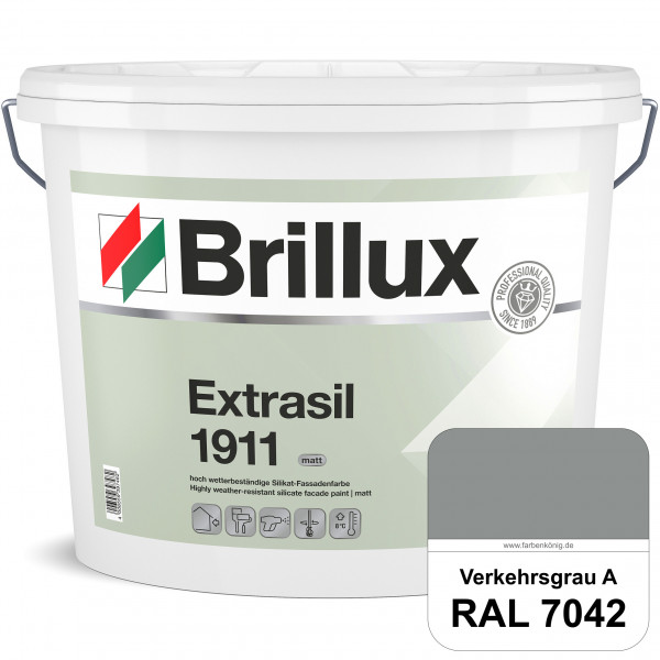 Extrasil 1911 (RAL 7042 Verkehrsgrau A) Fassadenfarbe Silikatbasis für Fassaden- und Egalisierungsbe