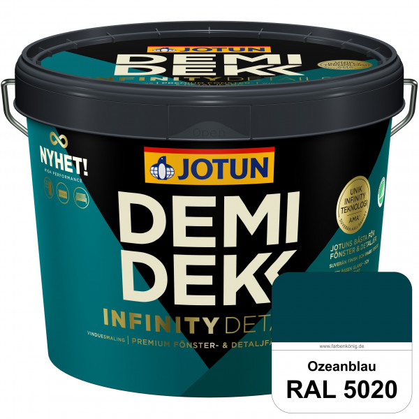 DEMIDEKK Infinity Details - Deckender Holzschutz (RAL 5020 Ozeanblau)