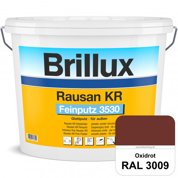Rausan KR Feinputz 3530 (RAL 3009 Oxidrot) organisch gebundener & verarbeitungsfertiger Glattputz (a