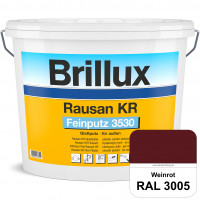 Rausan KR Feinputz 3530 (RAL 3005 Weinrot) organisch gebundener & verarbeitungsfertiger Glattputz (a