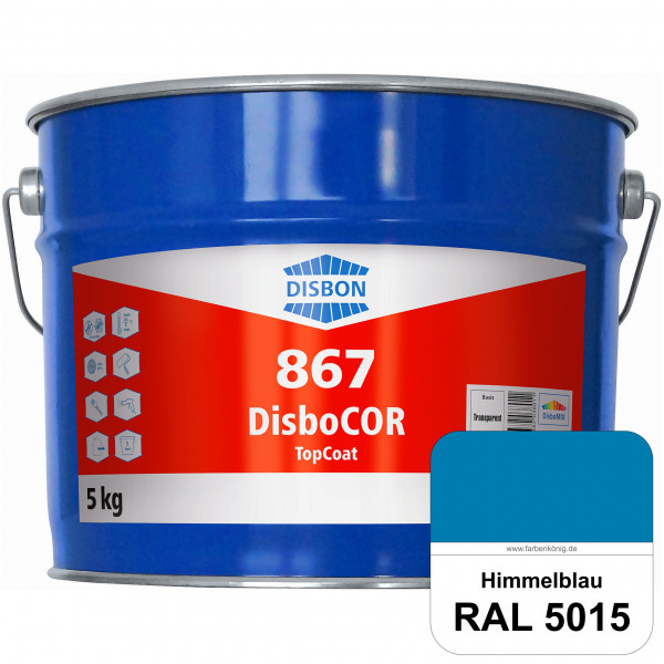 DisboCOR 867 TopCoat (RAL 5015 Himmelblau) Anwendungsfreundliche Korrosionsschutz-Deckbeschichtung m