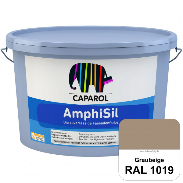 Amphisil (RAL 1019 Graubeige) Siloxanverstärkte matte Fassadenfarbe mit Silikatcharakter