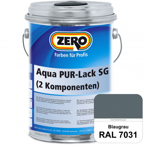 Aqua PUR-Lack SG inkl. Härter (RAL 7031 Blaugrau)