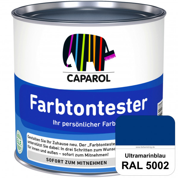 Farbtontester (RAL 5002 Ultramarinblau) Individuell abgetönte Dispersionsfarbe zum Anlegen von Farbt