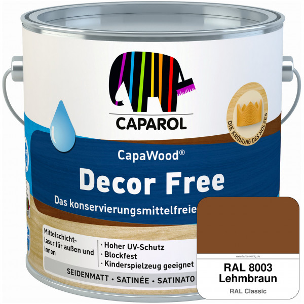 CapaWood® Decor Free (RAL 8003 Lehmbraun) - ersetzt Capadur DecorLasur KF
