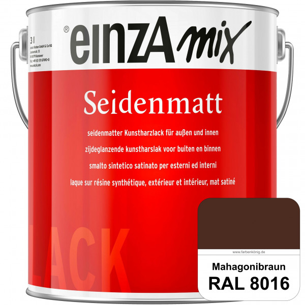 einzA Seidenmatt (RAL 8016 Mahagonibraun) Lösemittelhaltiger Seidenmattlack