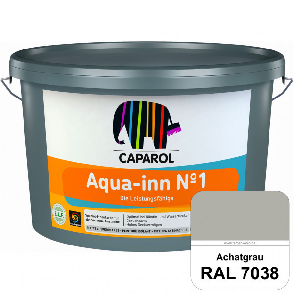 Aqua-inn Nº 1 (RAL 7038 Achatgrau) Wasserverdünnbare & hoch deckende Absperrfarbe (innen)