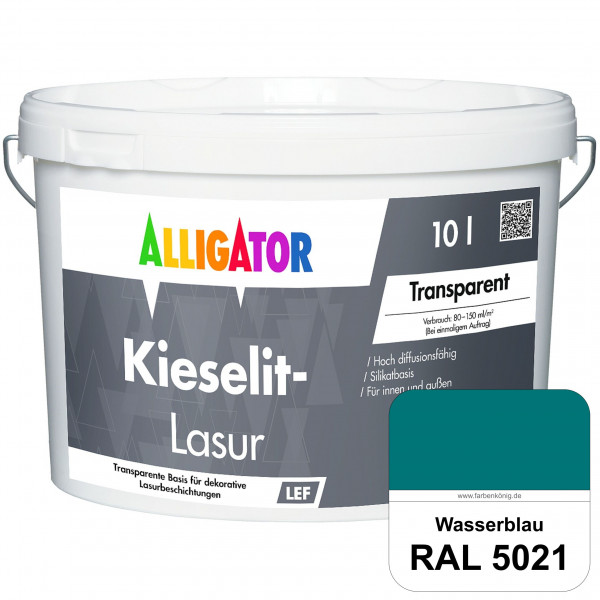 Kieselit-Lasur (RAL 5021 Wasserblau)