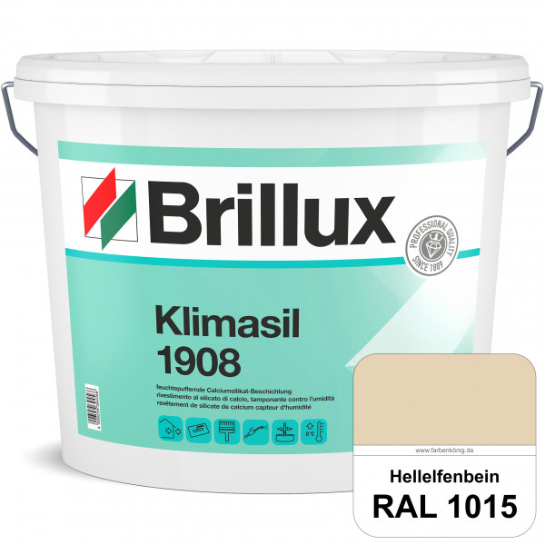Klimasil 1908 (RAL 1015 Hellelfenbein) feuchtepuffernde & gut füllende Calciumsilikat-Beschichtung (