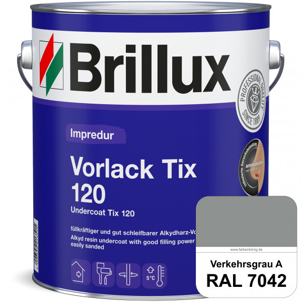 Impredur Vorlack Tix 120 (RAL 7042 Verkehrsgrau A) Vorlack für grundierte bzw. gespachtelten Holz- u