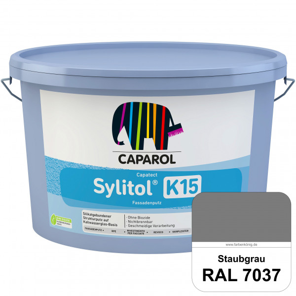 Capatect Sylitol Fassadenputz K15 (RAL 7037 Staubgrau) Silikatisch gebundener Strukturputz nach DIN