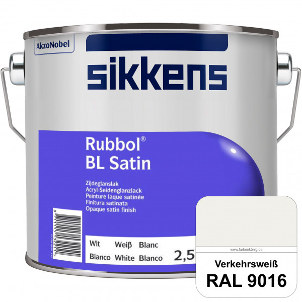 Rubbol BL Satin (RAL 9016 Verkehrsweiß) hochelastischer & seidenglänzender Lack (wasserbasiert) inne