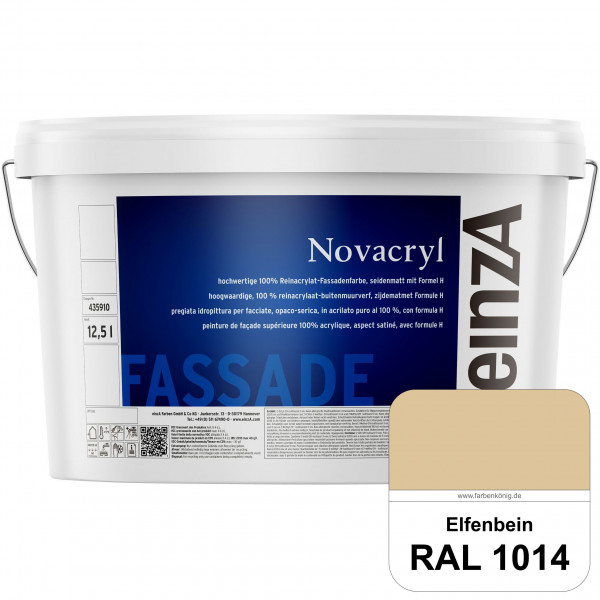 einzA Novacryl (RAL 1014 Elfenbein) Reinacrylat-Fassadenfarbe, seidenmatt