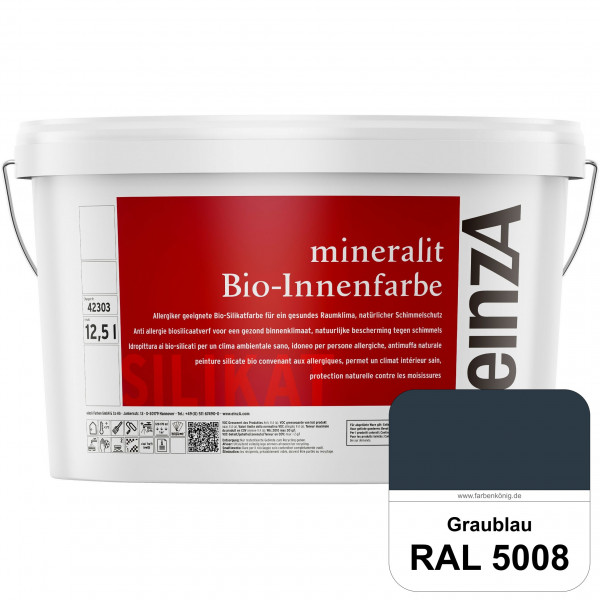 einzA mineralit Bio-Innenfarbe (RAL 5008 Graublau) Bio-Silikat-Innenfarbe gemäß VOB DIN 18 363