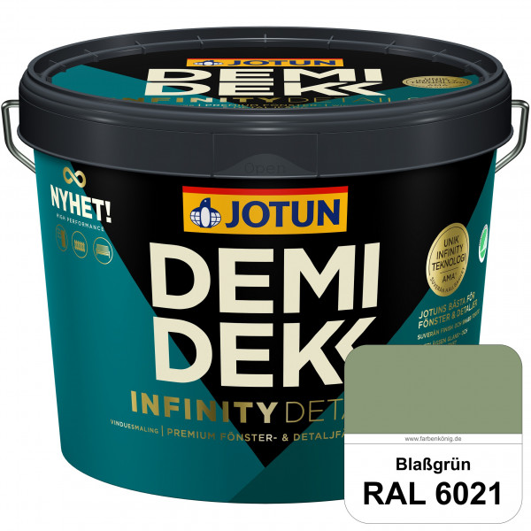 DEMIDEKK Infinity Details - Deckender Holzschutz (RAL 6021 Blaßgrün)