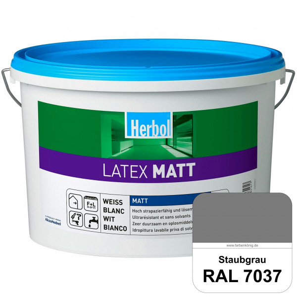 Latex Matt (RAL 7037 Staubgrau) Matte Latexfarbe mit hoher Strapazierfähigkeit