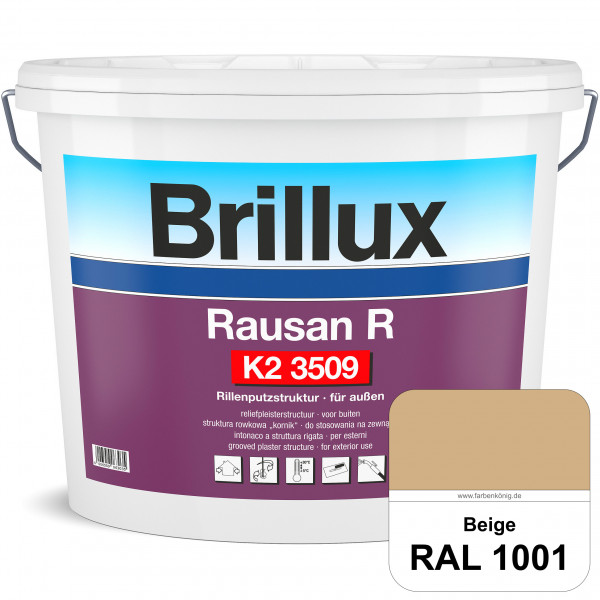 Rausan R K2 3509 (RAL 1001 Beige) organisch gebundener Rillenputz für dekorative & wetterbeständige