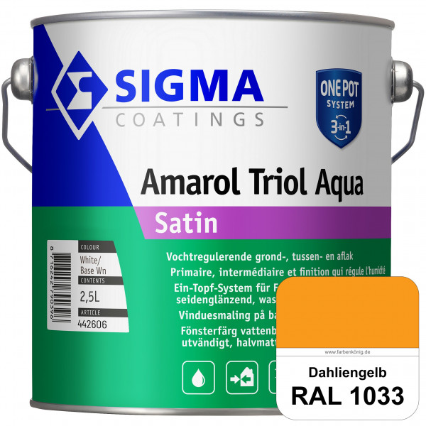 Sigma Amarol Triol Aqua Satin (RAL 1033 Dahliengelb)
