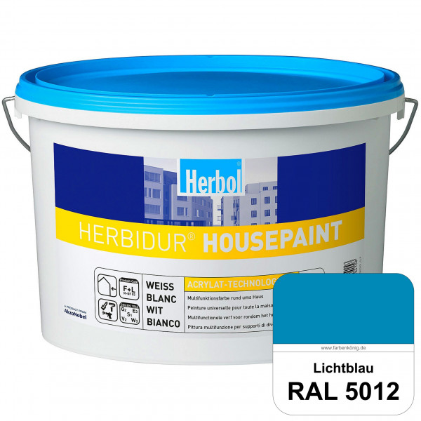 Herbidur Housepaint (RAL 5012 Lichtblau) seidenmatte Reinacrylat-Fassadenfarbe