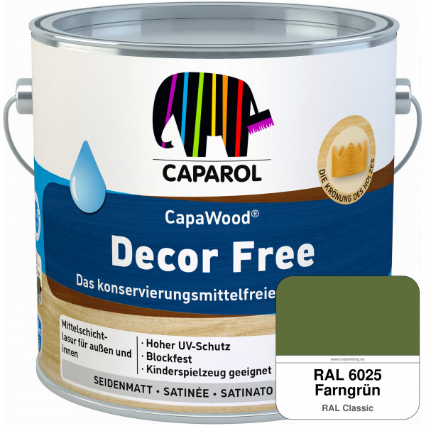 CapaWood® Decor Free (RAL 6025 Farngrün) - ersetzt Capadur DecorLasur KF