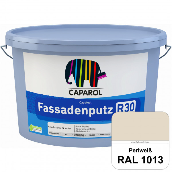 Capatect Fassadenputz R30 (RAL 1013 Perlweiß) Dispersionsgebundener Strukturputz nach DIN EN 15824