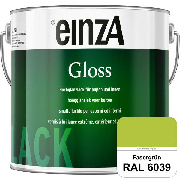 einzA Gloss (RAL 6039 Fasergrün) Hochwertiger Alkydharzlack in Premium-Qualität, hochglänzend.