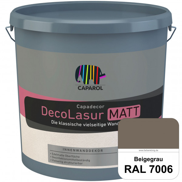 Capadecor DecoLasur Matt (RAL 7006 Beigegrau) Matte Lasurfarbe auf Dispersionsbasis (innen)