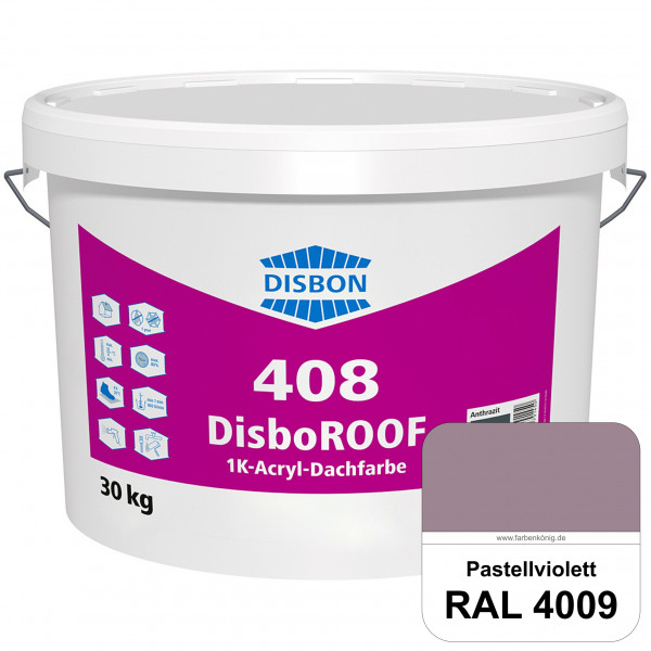 DisboROOF 408 1K-Acryl-Dachfarbe (RAL 4009 Pastellviolett) Elastische Reinacrylatbeschichtung für Be