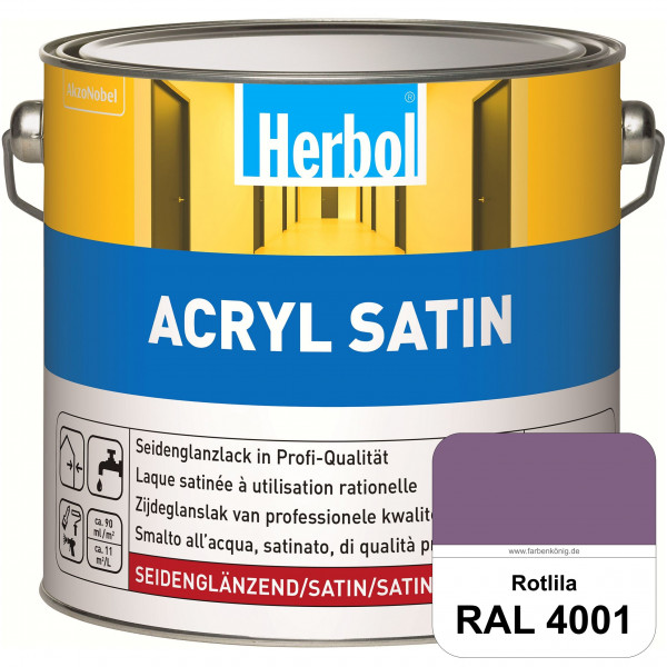 Acryl Satin (RAL 4001 Rotlila) wasserverdünnbarer seidenglänzender Lack (Innen & Außen)