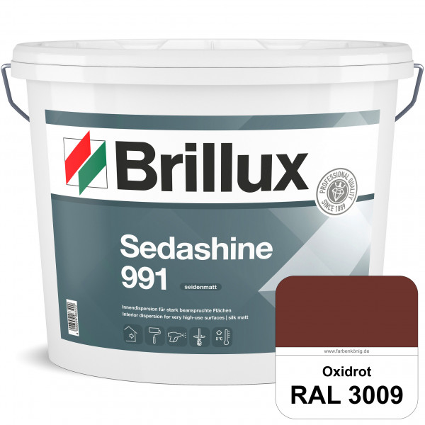 Sedashine 991 (RAL 3009 Oxidrot) Seidenmatte Innendispersion für hoch strapazierfähige & gut reinigu