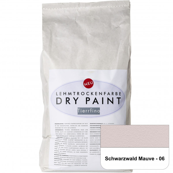 DRY-PAINT Lehmtrockenfarbe - Schwarzwald Mauve - 06