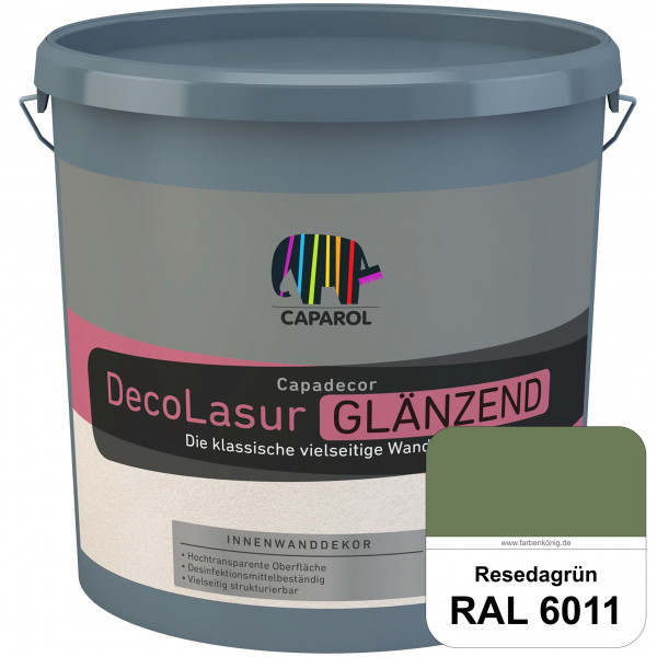 Capadecor DecoLasur Glänzend (RAL 6011 Resedagrün) Glänzende Lasurfarbe auf Dispersionsbasis (innen)