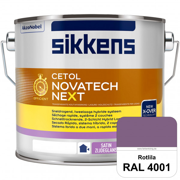 Cetol Novatech neXt (RAL 4001 Rotlila) Schnelltrocknende Hybrid-Lasur mit höchster Wetterbeständigke